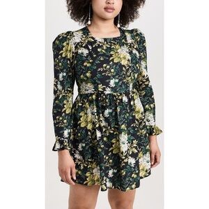 BATSHEVA x Laura Ashley Square Neck Mini Prairie Dress